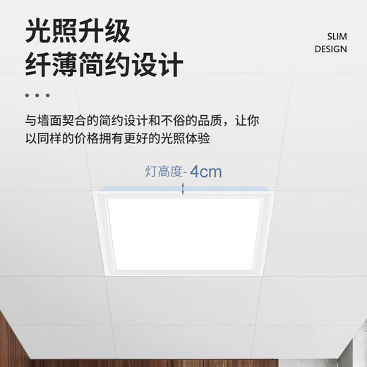 Philips (PHILIPS) integrated ceiling LED panel light ultra-thin flat panel light embedded light ceiling light 36W 600mm*600mm white light (6500K)