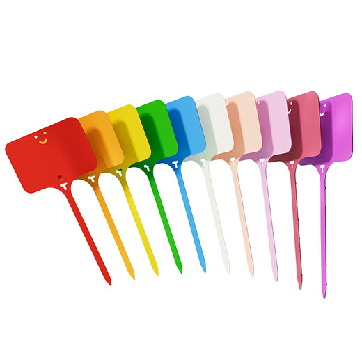 Benxinnong Pot de Fleur de Semis en Plastique Étiquette succulente Fleur Jardinage Sol Marque Plante en Pot Nom étiquette étanche Petite Carte de Prise Couleur mélangée 100 pièces (9,6 cm) Stylo Gratuit