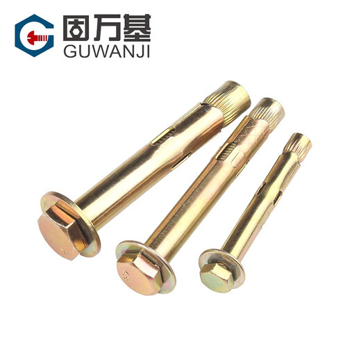 Guwanji external hexagonal internal expansion screw explosion built-in expansion bolt air conditioning floor expansion extension tube M8x100 5 pieces color zinc material