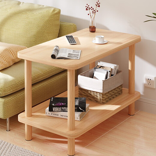 Table d'appoint Feiwang Tengda, table basse, armoire latérale, armoire d'angle, petite table, canapé latéral simple, petite couche multifonction de rangement à double couche
