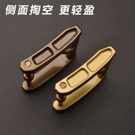 古吉绅皮带扣男高档西风腰带扣头纯黄铜针式皮带头裤带卡子配件4.0cm 691号黄铜日字扣送3颗螺丝