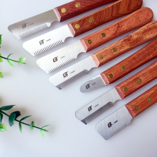 Robbie hair plucking knife, terrier type dog shaver, pet dog West Highland Bull Terrier, fox terrier, Schnauzer hair plucking knife, Robbie hair plucking knife, full set of 7 pieces