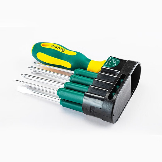 SATA multifunctional cross-shaped 10-piece anti-slip soft handle 09345 10-piece interchangeable head screwdriver set