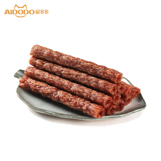 Aiduoduo Dog Pet Snacks Puppies and Adult Dogs Bubble Beef Sticks Teddy Cokin Hair Medium and Large Dog Molar Jerky Bubble Beef Thin Rolls/100g*6