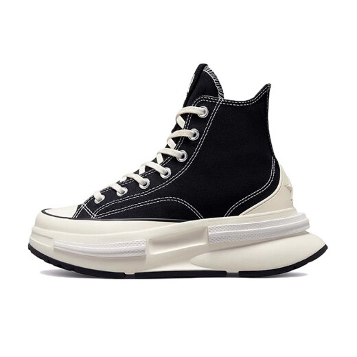 Converse men's and women's shoes Legacy sandwich retro thick-soled casual canvas shoes high-top heightened small couple's shoes A00869C black 37 /4.5