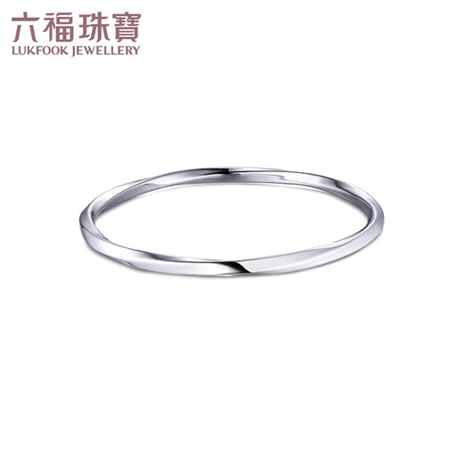 Lukfook Jewelry Platinum 950 Möbius Ring Platinum Bracelet Hollow Round Bracelet for Gift Price EFPTBB0001 54mm-8.99g (including labor cost 926 yuan)