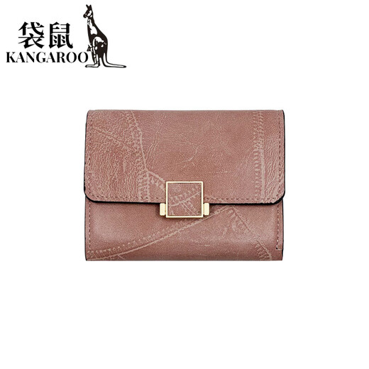 Kangaroo (Kangaroo) Brieftasche Frauen kurz 2025 Neue europäische und amerikanische Retro -Modkarten -Bag -Karten -Abdeckung Wallet Wallet Persönlichkeit Mini Trendy Coin Brieftasche Schwarz