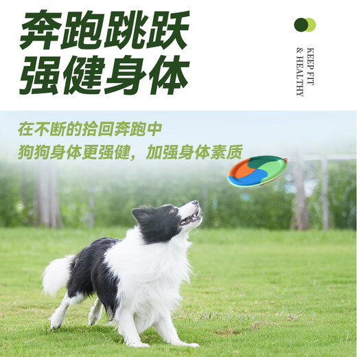 EETOYS Four Color Frisbee 10 Dog Toys Bite-resistant Burlap Dog Flying Saucer Golden Retriever Border Collie Interactive Dog Training Pet Supplies