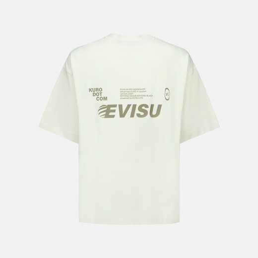 EVISU KURO 男士小海鸥印花宽版T恤男2ESGNM3TS659FFCT 米黄色 XL