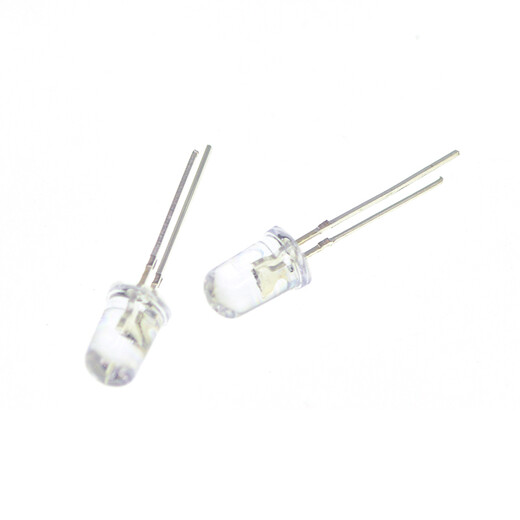 TaoTimeClub LED light-emitting diode 5MM round head red and blue double flash mutual flash lamp beads (10 pieces)