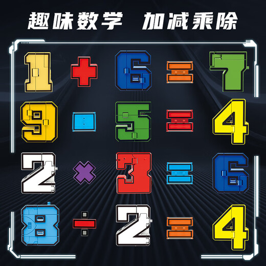 
LeAIXIANG (LEAIXIANG) Children's Digital Diamond Transformation Toy Robot Assembly Building Blocks 3-6 Boy Toys 6-12 Birthday Gift