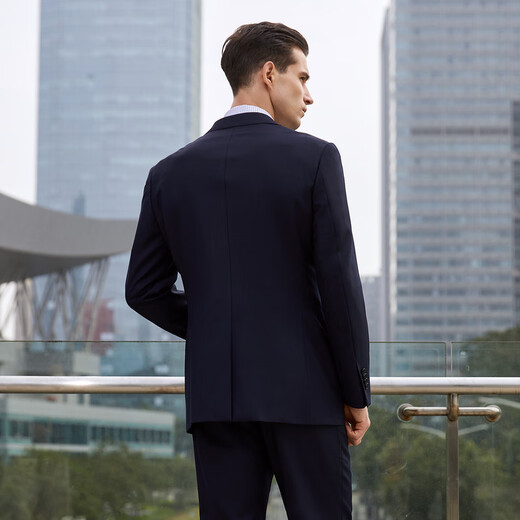 雅戈尔（YOUNGOR）西服男0100款单上衣西服套装男正装羊毛西服 藏青 XL 180/100A