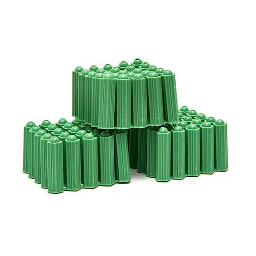 Jinggong polypropylene expansion rubber plug green plastic expansion tube expansion wall plug expansion rubber particle wall plug expansion plug M6 one plate (500 pieces)