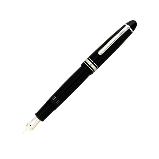 Montblanc (MONTBLANC) Meisterstück gold pen fountain pen 146/149 calligraphy practice gold business gift for parents 146 black rod white clip 14K gold tip F
