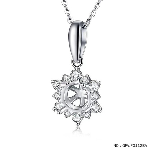 Siele Pt950 platinum pendant empty support women's customized model without main stone without necklace stars holding the moon GFAJP0112BA