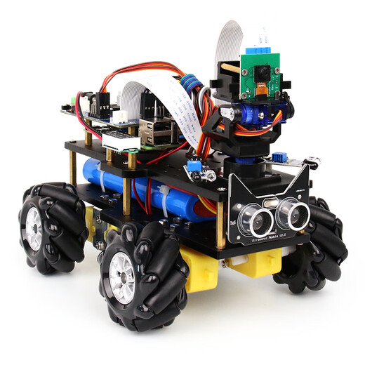 Createblock Raspberry Pi 4B AI Visual Car Robot inteligente Reconocimiento Visual Tracking Robot McNum Wheel Raspberry Pi 4B (4G) Placa base