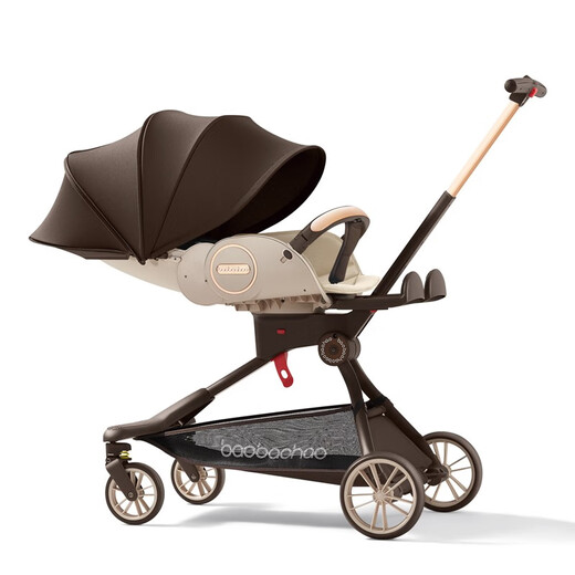 Baby Good V9-C Baby Walking Artifact Baby Walking Stroller Two-way High View Lightweight Foldable Baby Stroller V9-C Caramel Milk Tea