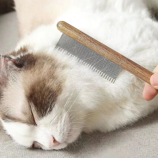 Lanswood cat comb, Ragdoll cat hair comb, dog comb to remove floating hair, long hair cat flea comb, special hair combing tool for short hair cats, dense teeth + long and short teeth
