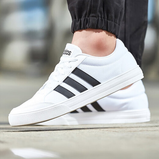Adidas neue Herrenschuhe Sneakers Sommer Low Top Polishing und Anti-Slip Casual Canvas-Schuhe atmungsaktiv und leichte AW3889/kleine weiße Schuhe 41