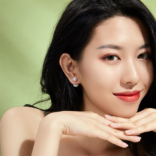 Queen of Pearls Freshwater Pearl Earrings Women's Earrings Temperament Sweet and Versatile Pearl Earrings Birthday Gifts for Women