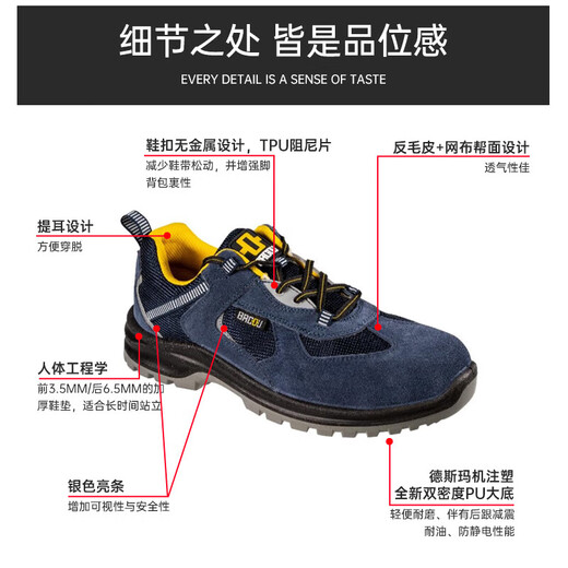 Honeywell labor protection shoes safety shoes 6KV electrical insulation electrician shoes SHX1S23503 blue size 43