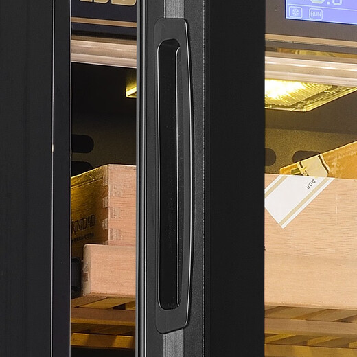 Cigar humidor with constant temperature and humidity, smart compressor, cedar wood box for home use, naked wine and tea cabinet, cigar humidifier, cool black (3 boxes, 1 naked box)