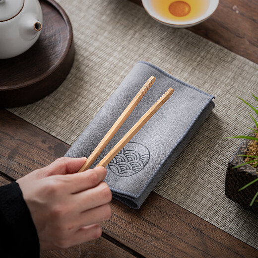 Xiyuanji double-sided absorbent tea towel absorbs water, high-end tea cloth, tea absorbent mat, tea table towel, rag, tea table, tea set accessories, double-sided tea towel (rectangular), four types, one each