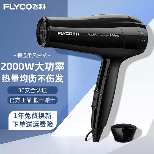 Feike hair dryer household negative ion hair care dormitory students foldable high-power non-damaging hair dryer FH6231 household high wind power 2000W foldable
