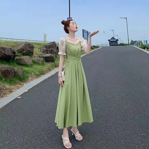 Lpox-Kleid Sommer Frauen 2025 neues Kleid mit kurzärärmern