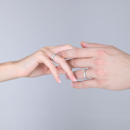 Luxury pearls in stock sparkling Le pt950 platinum pair ring couple model plain ring platinum men's proposal for marriage No. 11 3.57g