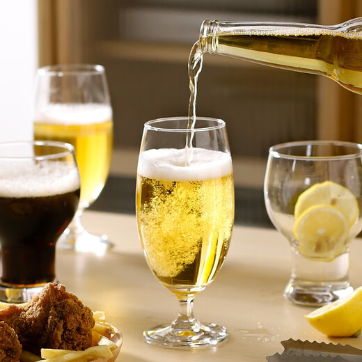 Kawashimaya beer cup high-end glass home Internet celebrity creative large-capacity crystal craft beer special stemware Bavarian style 450ml (2 pieces)