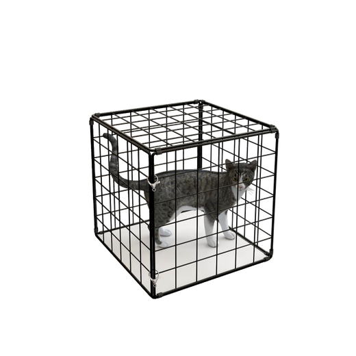 Cat Cage Home Super Large Free Space Cat Nest Dog Cage Puppy Cage Six Sides Portable Folding Pet Cage White 30*30*30cm 10Jin Jin is equal to about 0.5kg