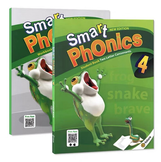 Smart Phonics 12345级 课本+练习册套装短期零基础 入门自然拼读进口教材少儿英语教师用书 APP 1级 学生书+练习册