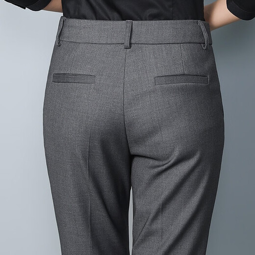 DGPZ formal pants for women, business casual suit pants, straight-leg suit pants, professional commuting overalls, slim pants W8938 Gray XL