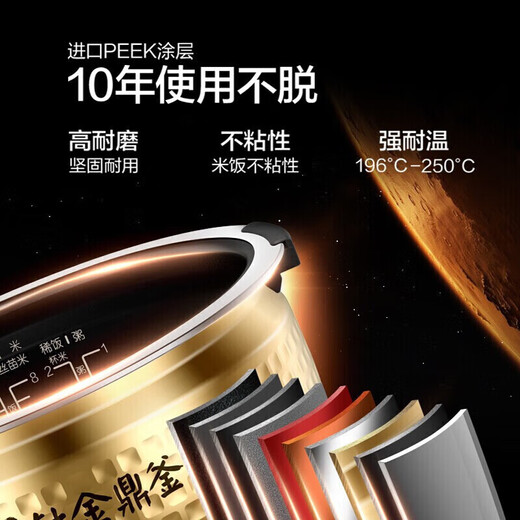 Midea rice cooker multi-stage IH heating kitchen 720 thickened titanium cauldron smart rice cooker DHZ4002XM