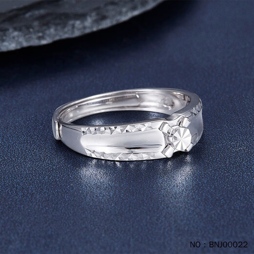 Jibaolou PT950 platinum men's ring platinum imitation diamond live men's ring customized New Year's Day gift 6.76