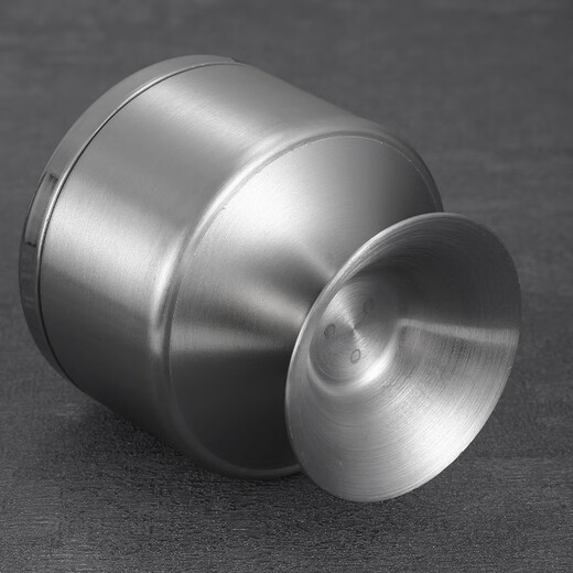 B&y new ashtray for home use, stainless steel ashtray with lid and feet, creative home living room, personalized trendy office ashtray with lid, feet, anti-fly ash BY244 original color