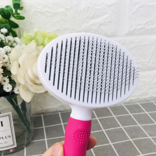 Cat comb pet comb comb row comb brush cat comb to remove floating hair dog comb special comb comb brush pink white