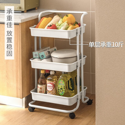 Yicai Nianhua stroller storage rack floor-standing movable living room snack storage rack bedroom suitable for home use baby shelf 1077
