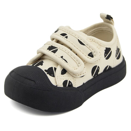 TOPSTAR children's canvas shoes autumn new cloth shoes soft sole entry shoes casual sneakers baby breathable single shoes 1262 black 22 inner 140MM feet 130MM