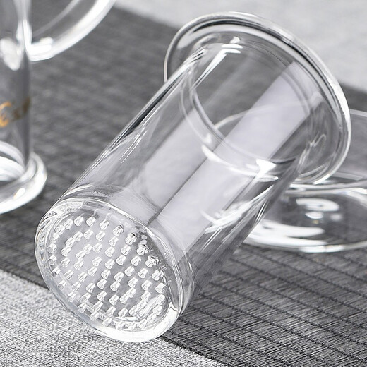 Magnolia incense thickened glass tea set black tea green tea tea set home office Kung Fu tea set small size 250ML white single pot 250ML