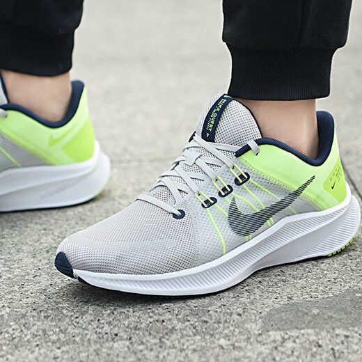 Nike (Nike) Sneakers Chaussures masculines Été Nouveau maillage respirant léger les chaussures occasionnelles absorbant les chocs de choc Da1105-003 DA1105-003 Grey Electronic Green 44