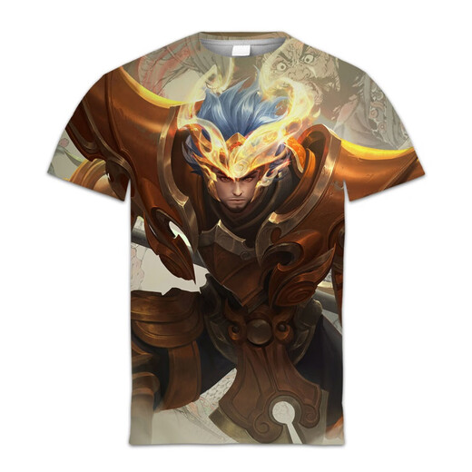 
Pavilion King of Glory T-shirt Five Tiger Generals Clothes Print Limited Skin Door Brothers School Customization Trend 1518 Huang Zhong-Liehun M (91-100Jin [Jin equals 0.5 kg])