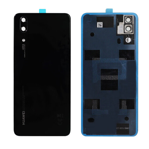 OLOEY Huawei p20 back cover glass is suitable for Huawei original mobile phone glass back cover P20pro battery back shell back screen ys is suitable for P20 glass back cover (bright black) with frame lens + auxiliary