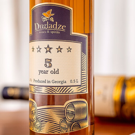 
Dugladze five-star brandy 5-year-old original bottle imported wine [Georgia National Tavern] 500mL 1 bottle