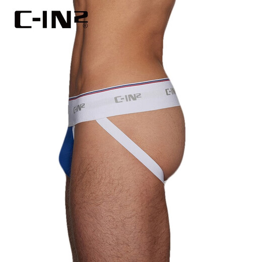 C-in2 neue Linienhosen für Männer Baumwolle Spandex Weitgürtel exponierte Hüften niedrige Taille Doppel-Tanga-Männer 6625er Dunkelblau 440-1 s für 2 Fuß 1-2 Fuß 3 Taille (Größe 28-30) geeignet (Größe 28-30)