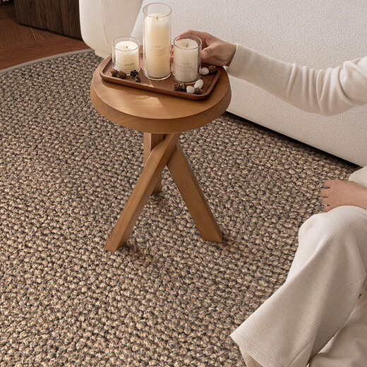 Qiqijia round swivel chair floor mat carpet bedroom office computer chair mat foot pad hanging basket study roller anti-slip mat