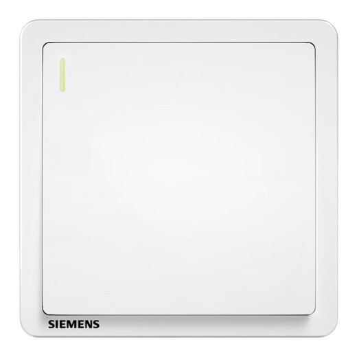 SIEMENS switch panel, single control with fluorescent panel, type 86 concealed wall panel, elegant white