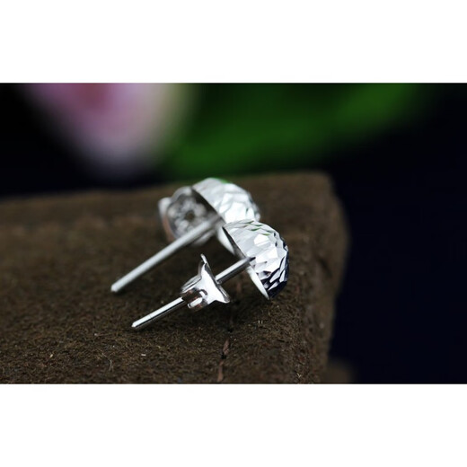 Lotus platinum PT950 earrings, flowered mushroom earrings, platinum ear hooks, platinum earrings, earrings for women, small size, 1 pair of platinum Pt950 earrings, about 1.4-1.5g