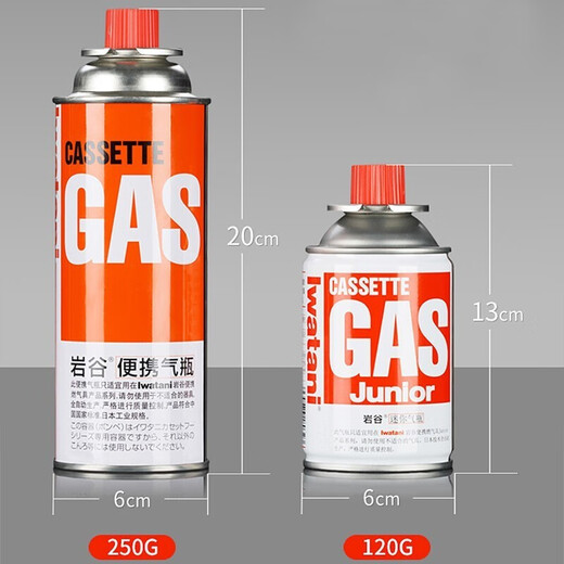 Iwatani Outdoor Portable Cassette Stove Gas Tank Gas Bottle Spray Gun Butane Gas Canned Gas Iwatani Genuine 250g*4+ Storage Bag
